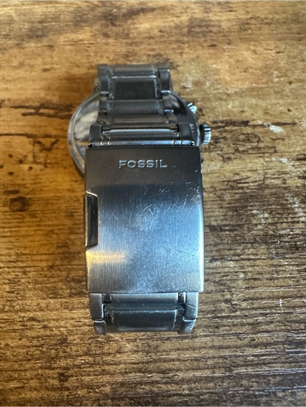Fossil Men’s Black and Silver Stainless Steel Chronograph Watch - Picture 3 of 6